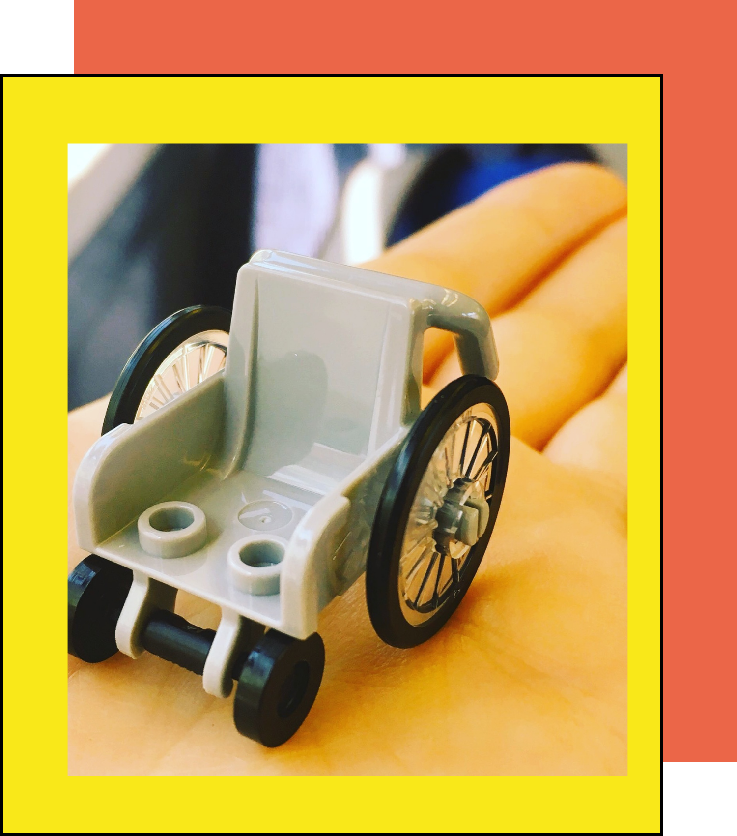A small wheelchair piece used to represent disability in an inclusive workshop